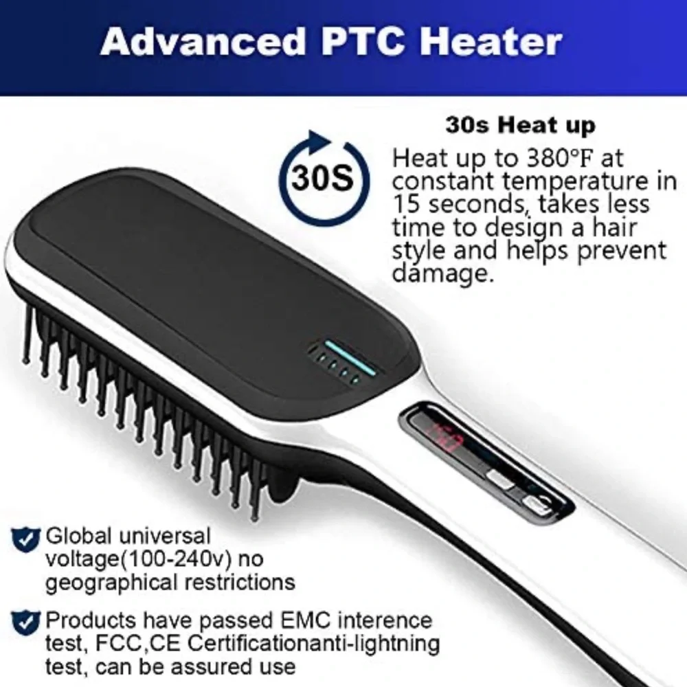 Beard Straightener - Professional Beard Hair Straightening Brush for Men - Picture 4 of 8